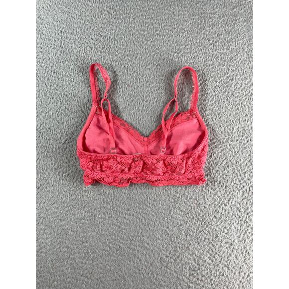 Aerie Bralette Womens XXS Pink Unlined Lace Floral Adjustable Strap - Picture 4 of 6